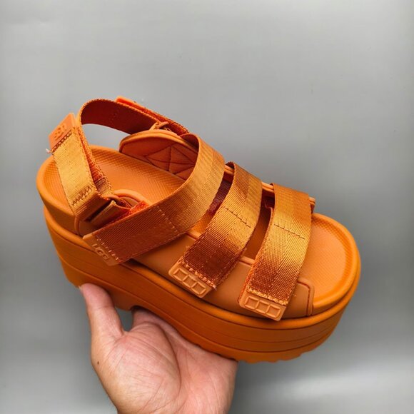 UGG Womens Orange Platform Sandals - Picture 2 of 7